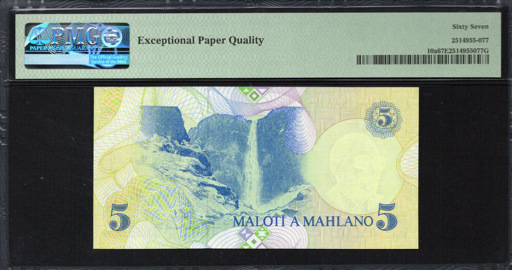 Lesotho - 5 Maloti 1989 - Pick # 10a - PMG 67 EPQ
