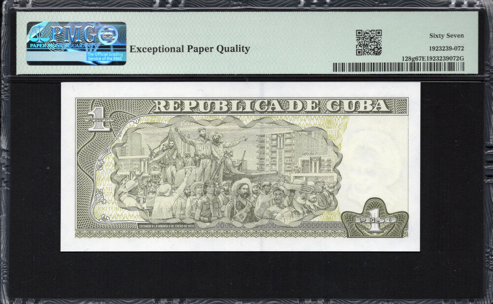 Cuba - 1 Peso 2016 - Pick # 128g - PMG 67 EPQ