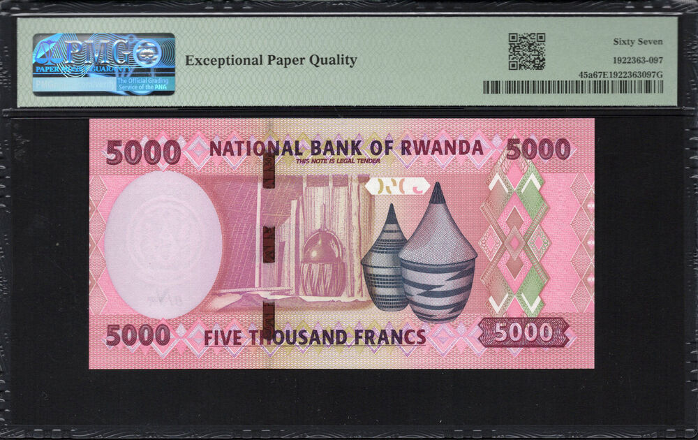 Rwanda - 5.000 Francs 2024 - Pick # 45a - PMG 67 EPQ