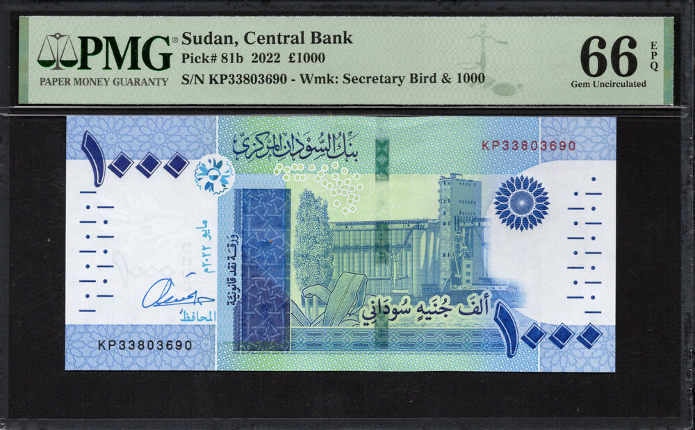 Sudan - 1.000 Sudanese Pounds 2022 - Pick # 81b - PMG 66 EPQ