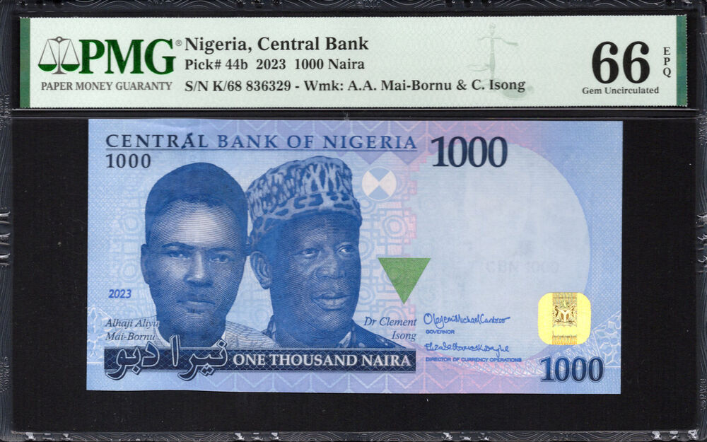 Nigeria - 1.000 Naira 2023 - Pick # 44b - PMG 66 EPQ