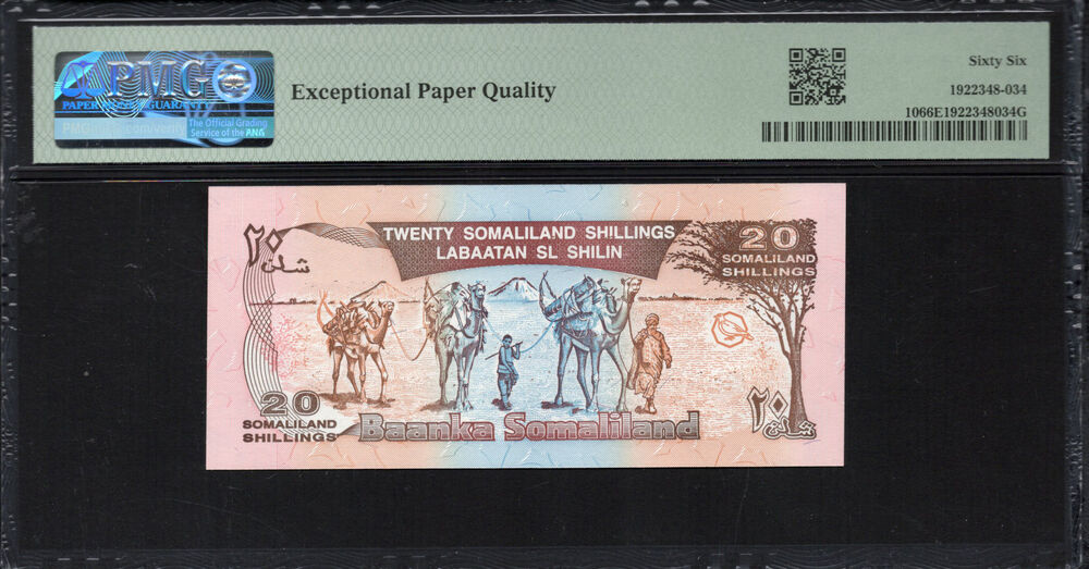Somaliland - 20 Shillings 1996 - Pick # 10 - PMG 66 EPQ
