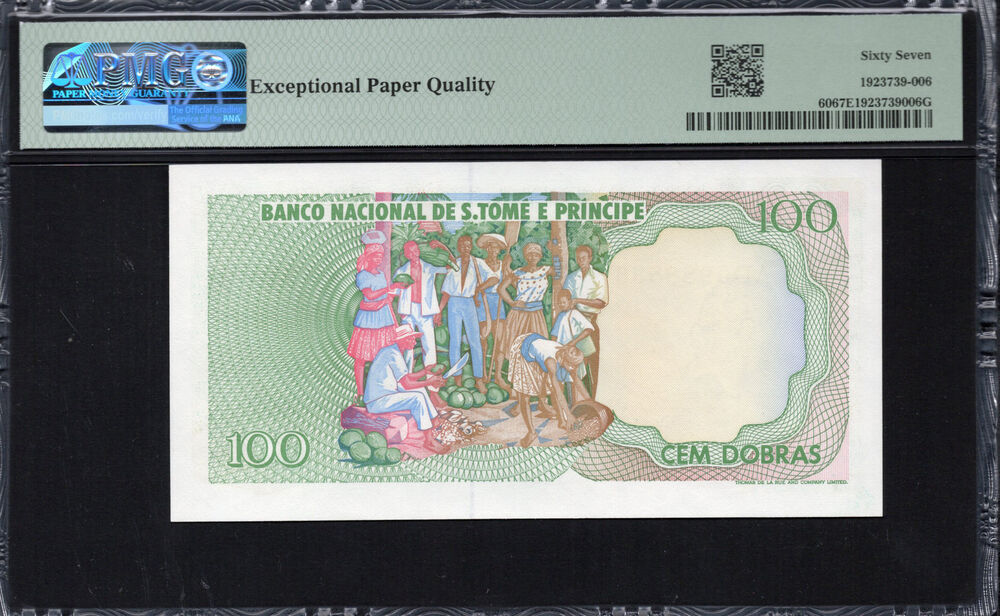 Sao Tome and Principe - 100 Dobras 1989 - Pick # 60 - PMG 67 EPQ