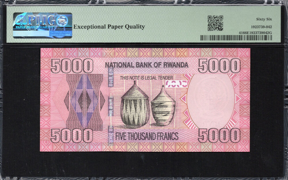 Rwanda - 5.000 Francs 2014 - Pick # 41 - PMG 66 EPQ