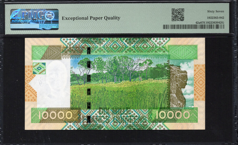 Guinea - 10.000 Francs 2007 - Pick # 42a - PMG 67 EPQ
