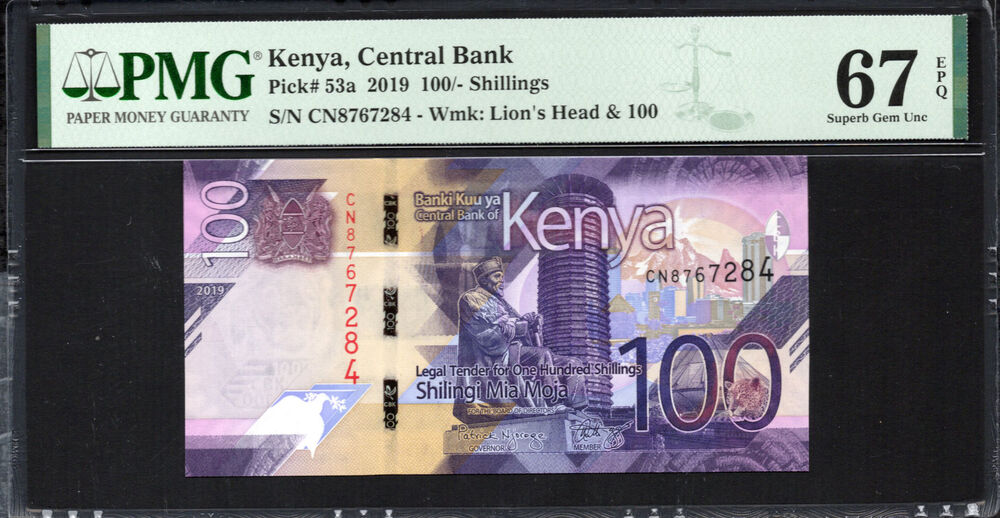 Kenya - 100 Shillings 2019 - Pick # 53a - PMG 67 EPQ