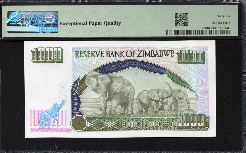Zimbabwe - 1.000 Dollars 2003 - Pick # 12b - PMG 66 EPQ