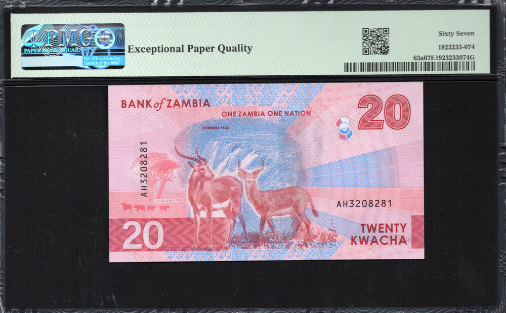 Zambia - 20 Kwacha 2024 - Pick # 63a - PMG 67 EPQ
