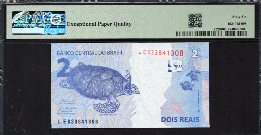 Brazil - 2 Reais 2010 - Pick # 252f - PMG 66 EPQ