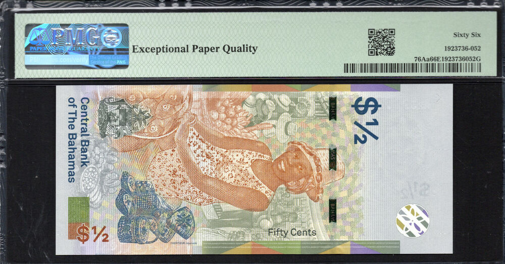 Bahamas - Half Dollar 2019 - Pick # 76Aa - PMG 66 EPQ