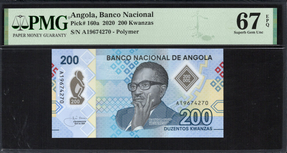 Angola - 200 Kwanzas 2020 - Pick # 160a - PMG 67 EPQ