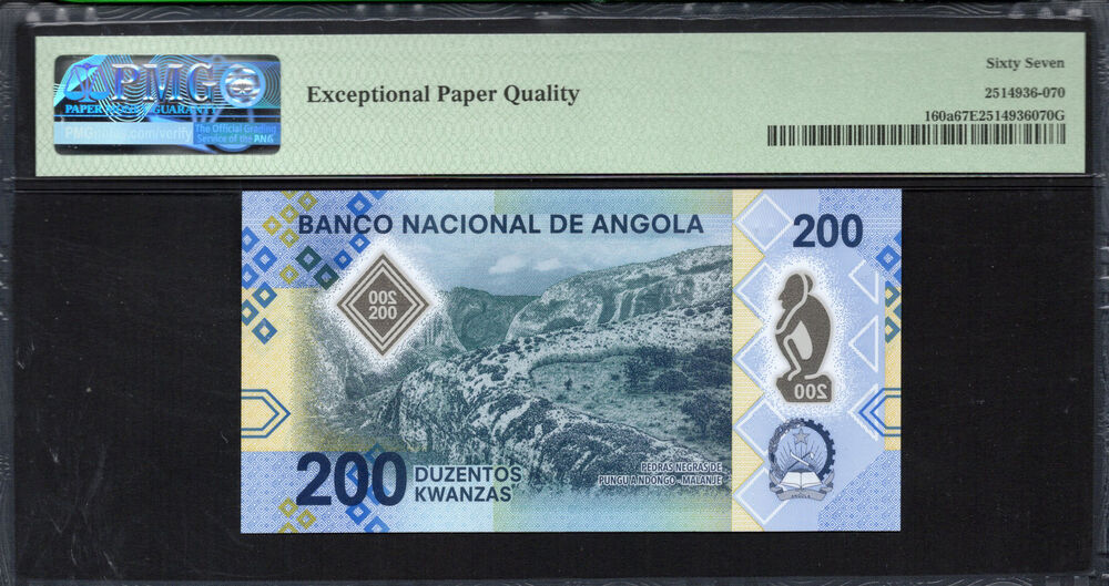 Angola - 200 Kwanzas 2020 - Pick # 160a - PMG 67 EPQ