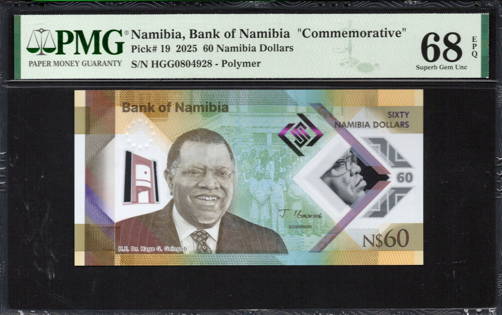 Namibia - 60 Namibia Dollars 2025 - Pick # 19 - PMG 68 EPQ