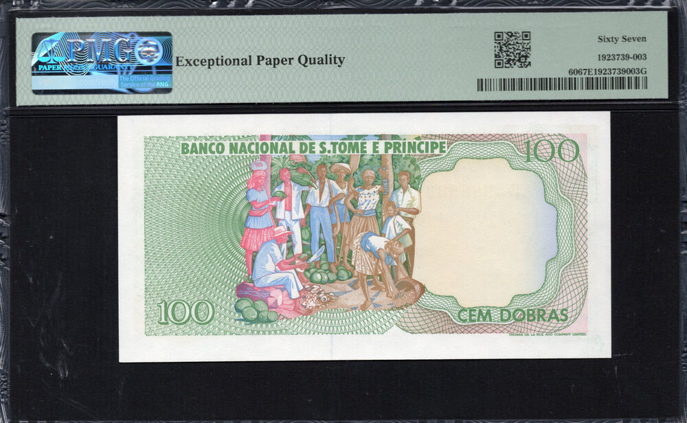 Sao Tome and Principe - 100 Dobras 1989 - Pick # 60 - PMG 67 EPQ