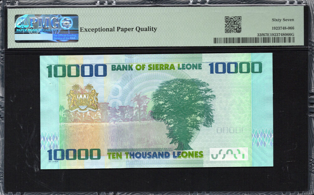 Sierra Leone - 10.000 Leones 2021 - Pick # 33f - PMG 67 EPQ