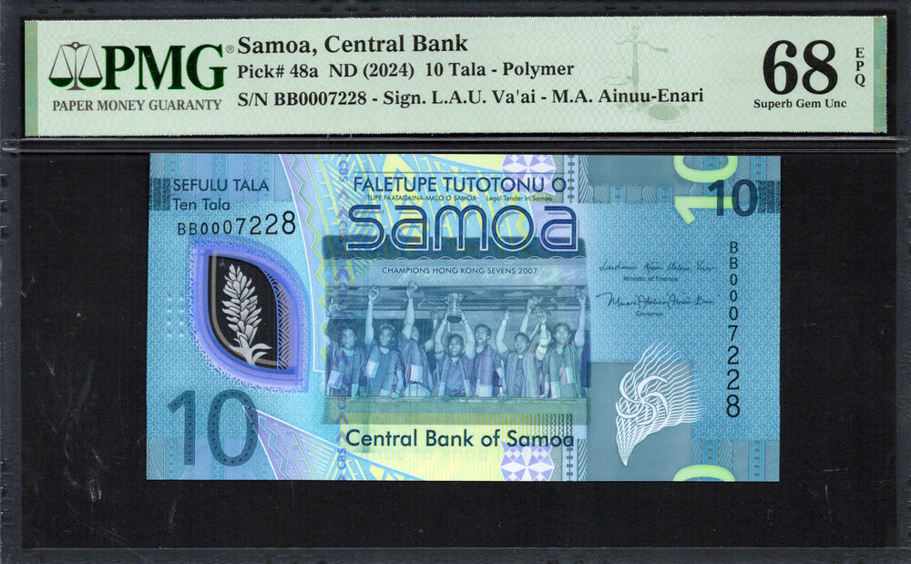 Samoa - 10 Tala 2024 - Pick # 48a - PMG 68 EPQ