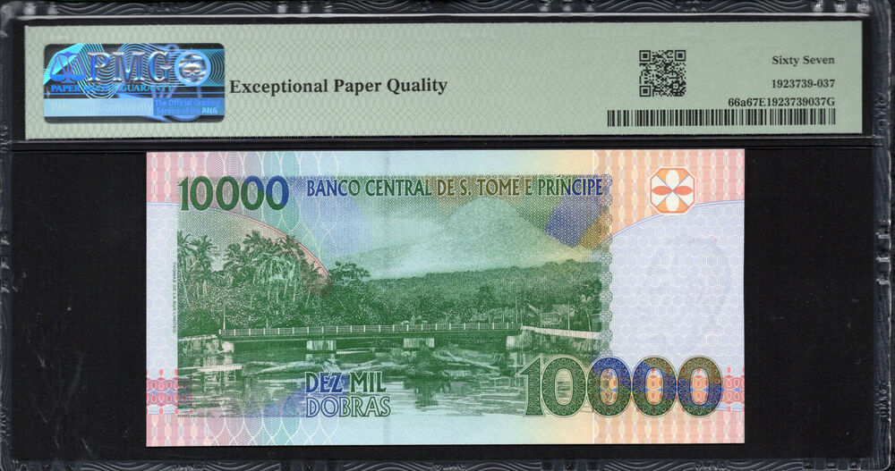 Sao Tome and Principe - 10.000 Dobras 1996 - Pick # 66a - PMG 67 EPQ
