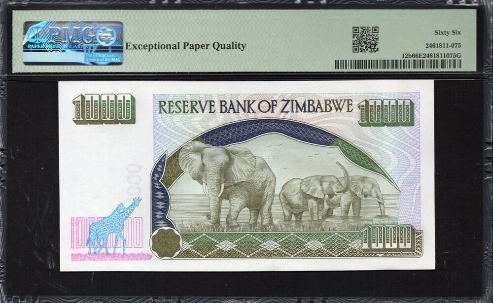 Zimbabwe - 1.000 Dollars 2003 - Pick # 12b - PMG 66 EPQ
