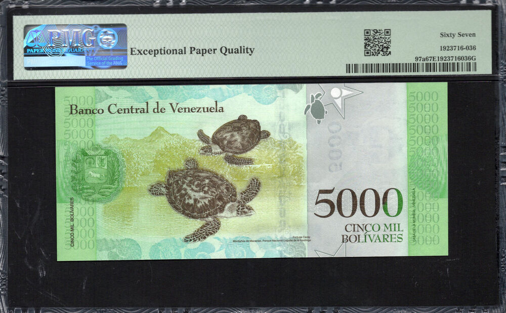 Venezuela - 5.000 Bolívares 2016 - Pick # 97a - PMG 67 EPQ
