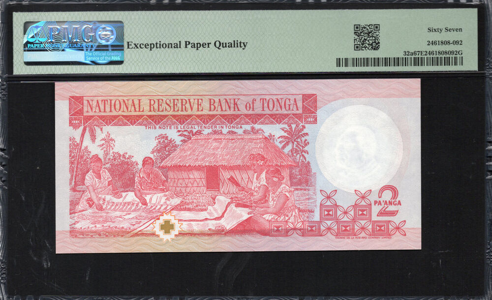 Tonga - 2 Pa'anga 1995 - Pick # 32a - PMG 67 EPQ