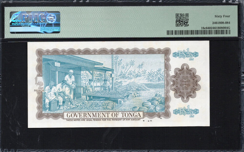 Tonga - Half Pa'anga 1979 - Pick # 18c - PMG 64 Choice Uncirculated