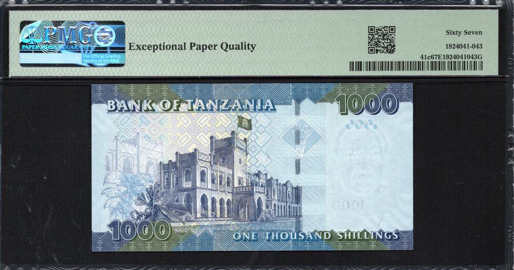 Tanzania - 1.000 Shilingi 2019 - Pick # 41c - PMG 67 EPQ
