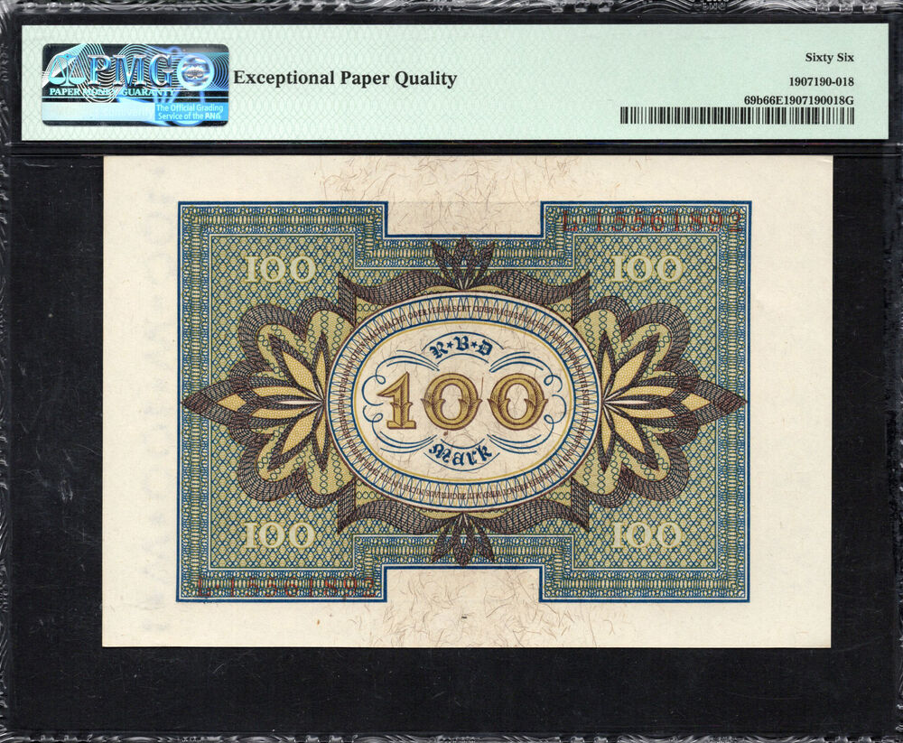 Germany - 100 Mark 1920 - Pick # 69b - PMG 66 EPQ