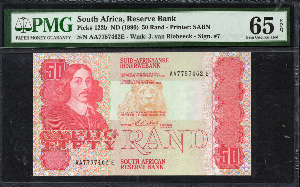 South Africa - 50 Rand 1990 - Pick # 122b - PMG 65 EPQ
