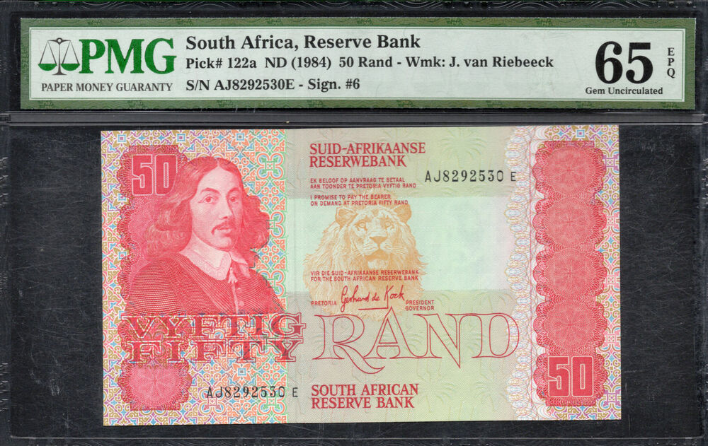 South Africa - 50 Rand 1984 - Pick # 122a - PMG 65 EPQ