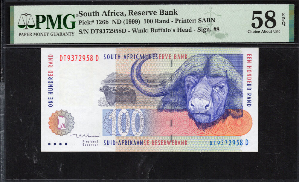 South Africa - 100 Rand 1999 - Pick # 126b - PMG 58 EPQ