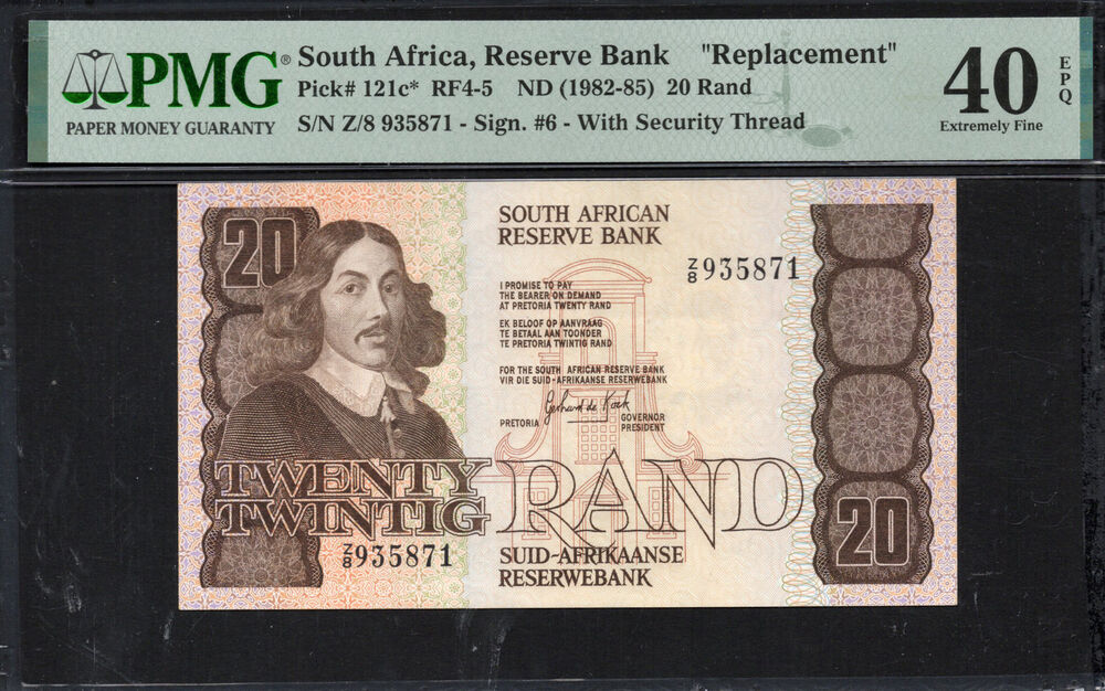 South Africa - 20 Rand 1982 - Pick # 121c - PMG 40 EPQ