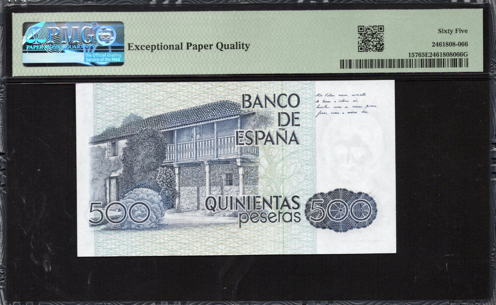Spain - 500 Pesetas 1979 - Pick # 157 - PMG 65 EPQ