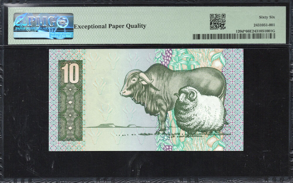 South Africa - 10 Rand 1985 - Pick # 120d - PMG 66 EPQ