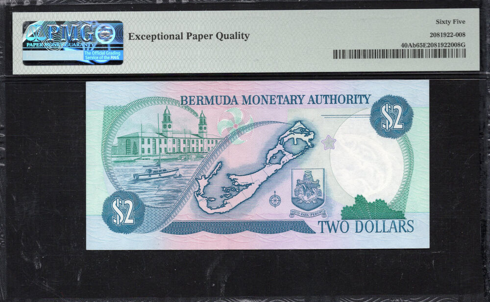 Bermuda - 2 Dollars 1997 - Pick # 40Ab - PMG 65 EPQ