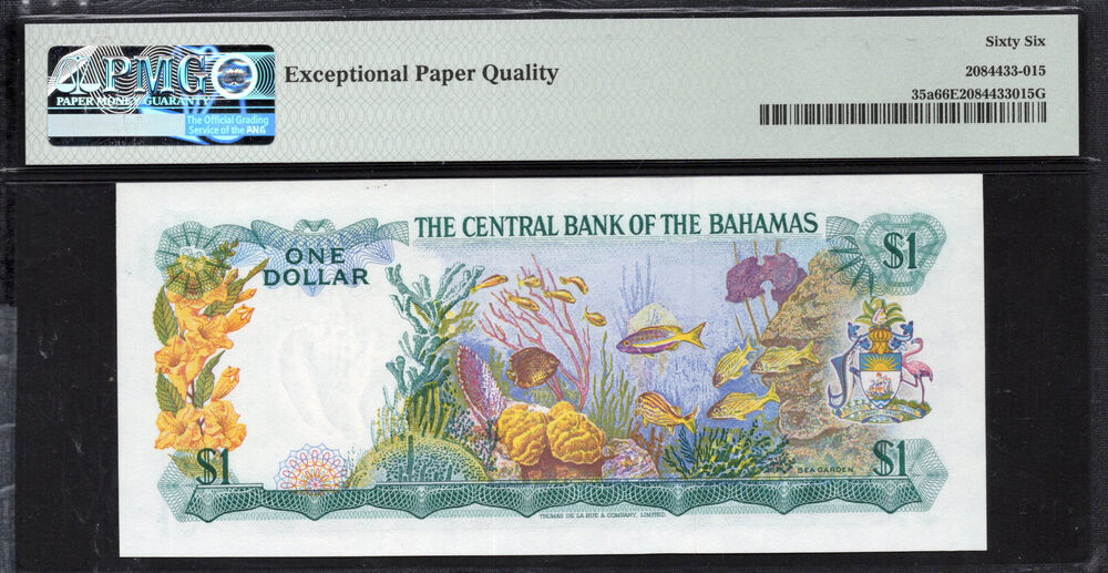 Bahamas - 1 Dollar 1974 - Pick # 35a - PMG 66 EPQ