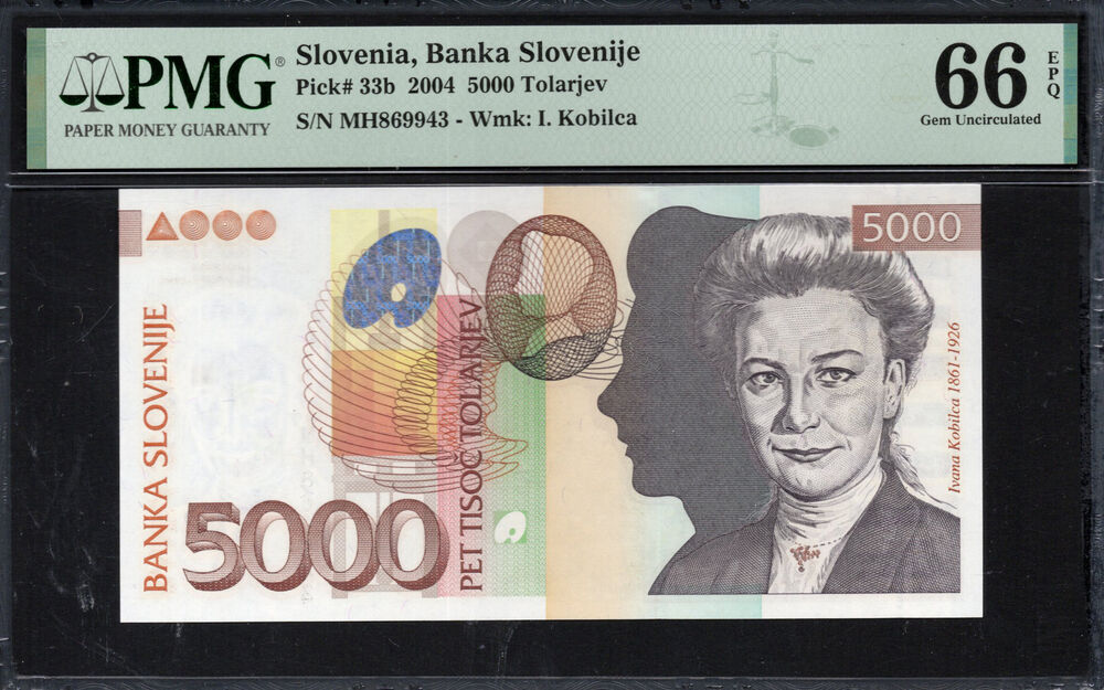 Slovenia - 5000 Tolarjev 2004 - Pick # 33b - PMG 66 EPQ