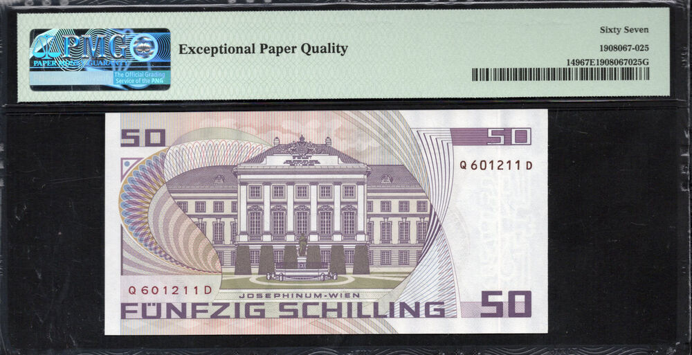 Austria - 50 Schilling 1986 - Pick # 149 - PMG 67 EPQ
