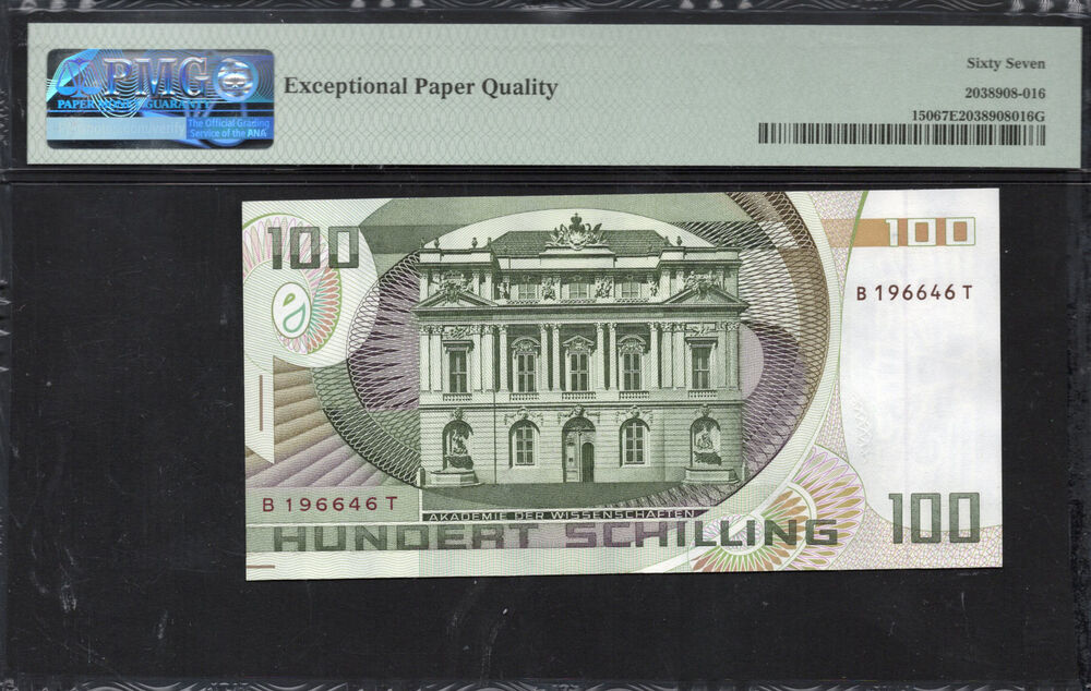 Austria - 100 Schilling 1984 - Pick # 150 - PMG 67 EPQ