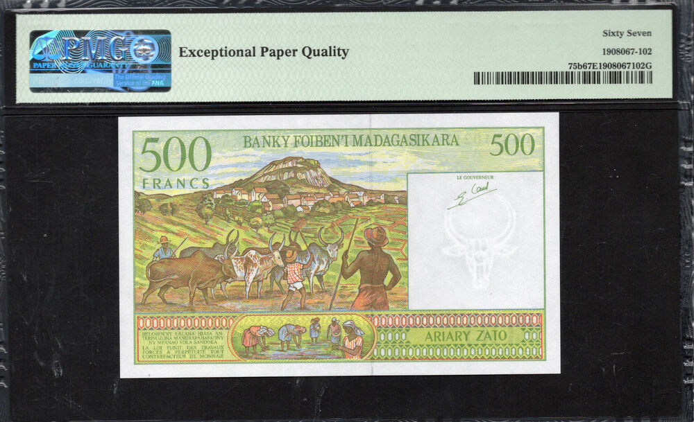 Madagascar - 500 Francs 1994 - Pick # 75b - PMG 67 EPQ