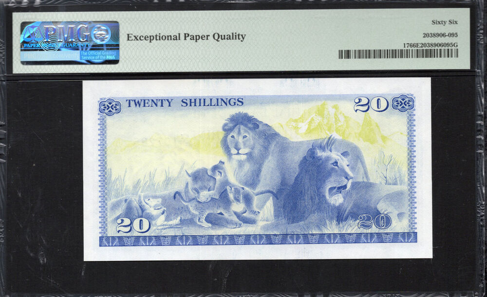 Kenya - 20 Shillings 1978 - Pick # 17 - PMG 66 EPQ