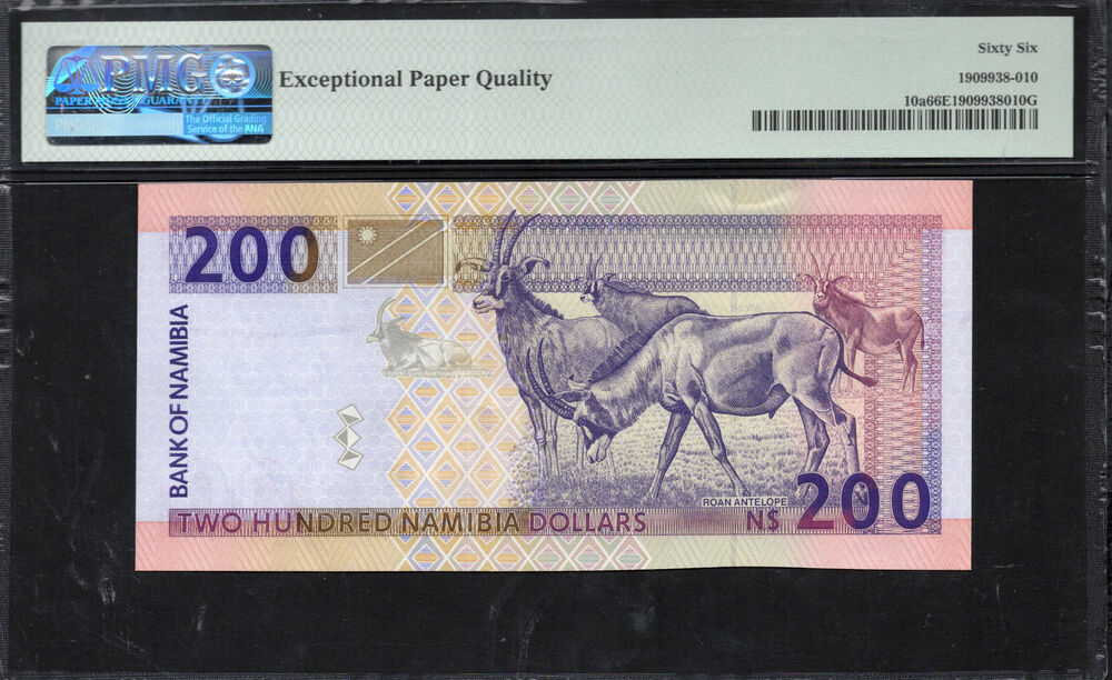 Namibia - 200 Namibia Dollars 1996 - Pick # 10a - PMG 66 EPQ