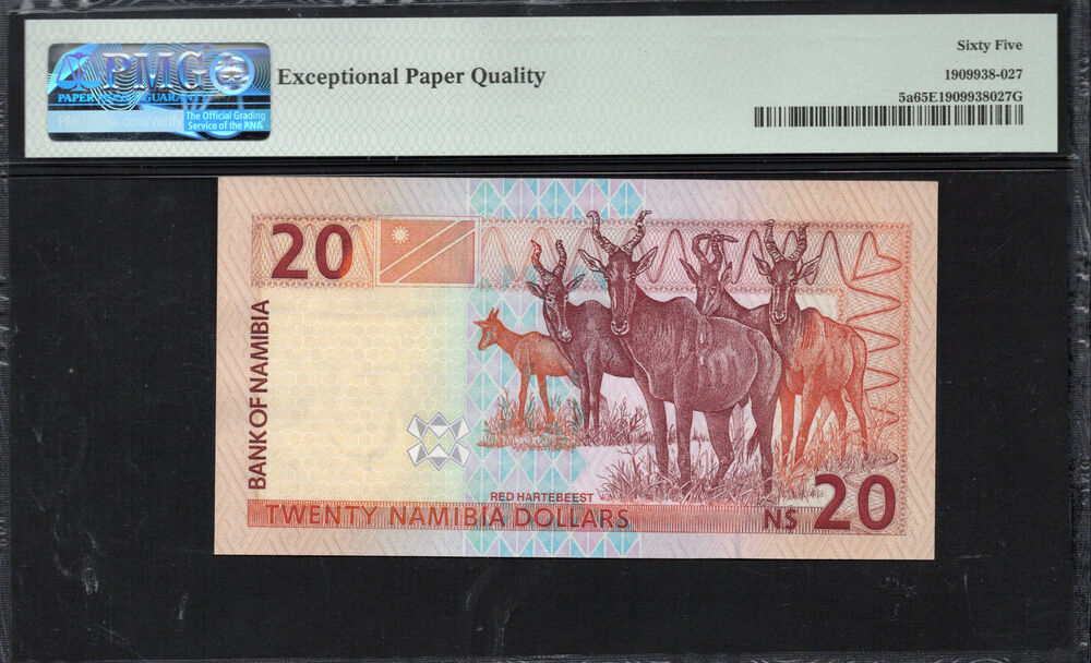 Namibia - 20 Namibia Dollars 1996 - Pick # 5a - PMG 65 EPQ