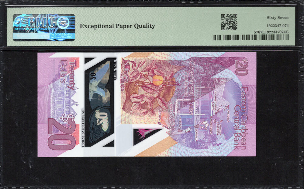 East Caribbean States - 20 Dollars 2019 - Pick # 57 - PMG 67 EPQ