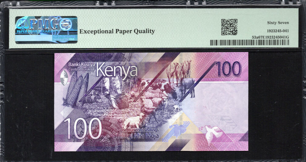 Kenya - 100 Shillings 2019 - Pick # 53a - PMG 67 EPQ