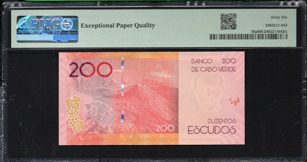 Cape Verde - 200 Escudos 2019 - Pick # 76a - PMG 66 EPQ