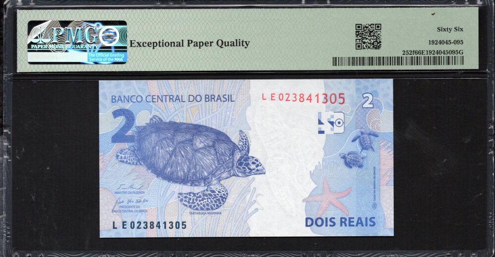 Brazil - 2 Reais 2010 - Pick # 252f - PMG 66 EPQ