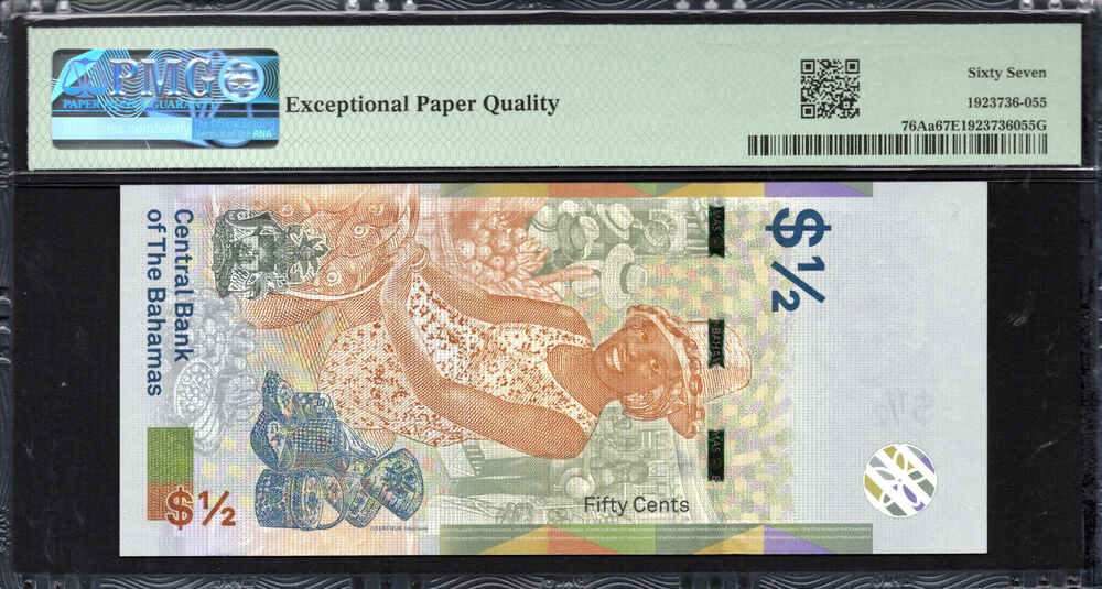 Bahamas - Half Dollar 2019 - Pick # 76Aa - PMG 67 EPQ