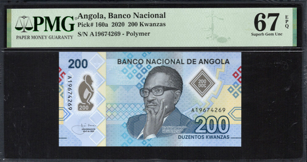 Angola - 200 Kwanzas 2020 - Pick # 160a - PMG 67 EPQ