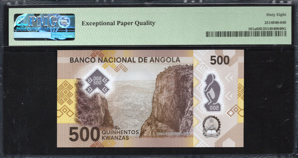 Angola - 500 Kwanzas 2020 - Pick # 161a - PMG 68 EPQ