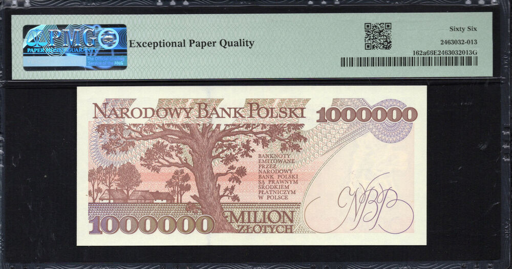 Poland - 1.000.000 Zlotych 1993 - Pick # 162a - PMG 66 EPQ